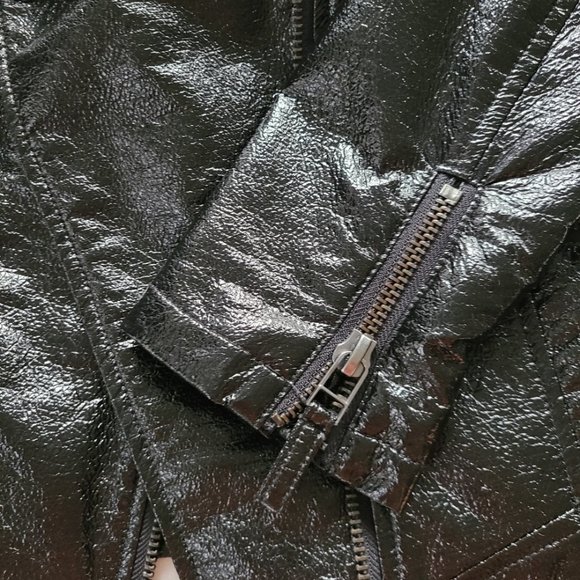 ASOS Hi-Shine Faux Leather Biker Jacket - Picture 6 of 6